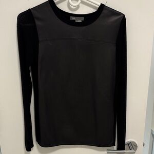 Vince Leather and Wool Sweater